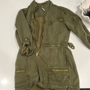 Green Free People Romper